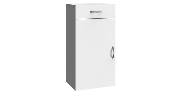 KOMMODE  in 40/98/40 cm  - Alufarben/Weiß, Basics, Holzwerkstoff/Kunststoff (40/98/40cm) - Xora