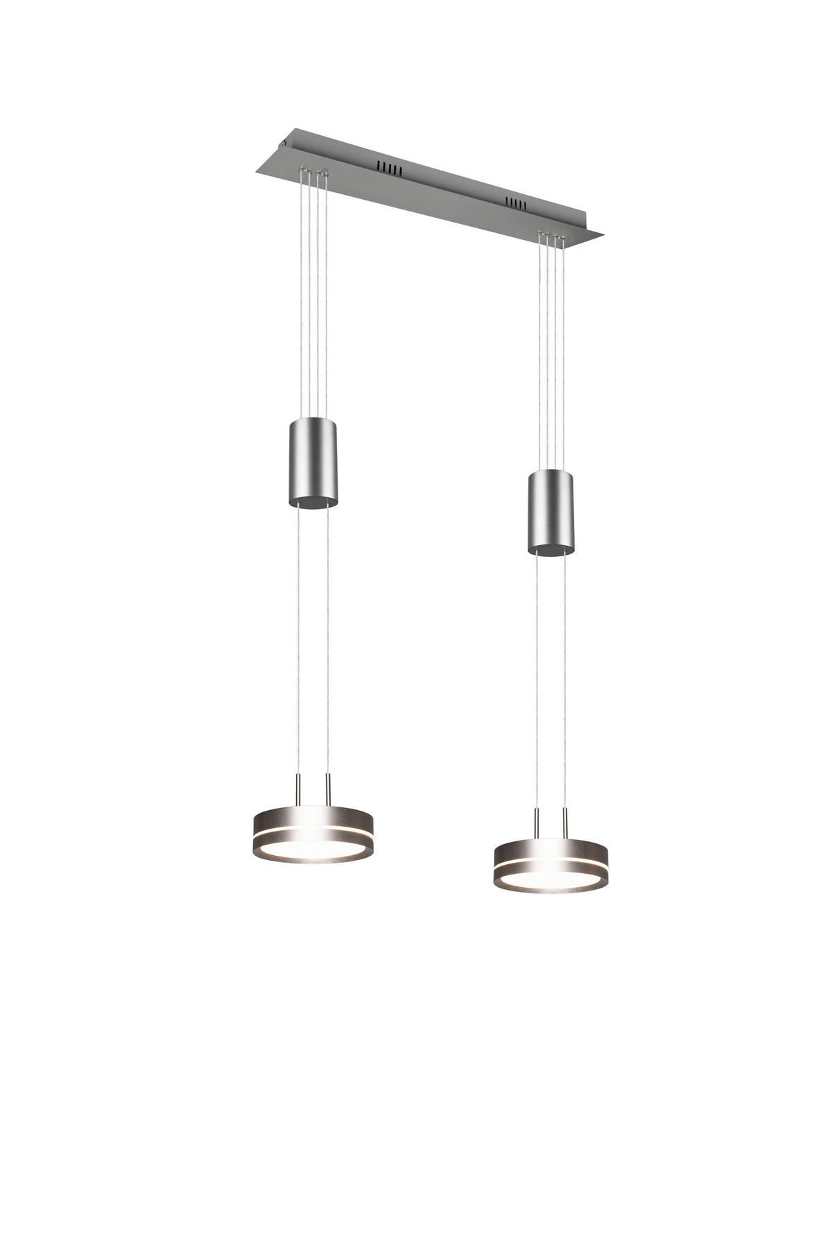 LED-HÄNGELEUCHTE 55/14/150 cm    - Nickelfarben, Basics, Metall (55/14/150cm) - Trio Leuchten