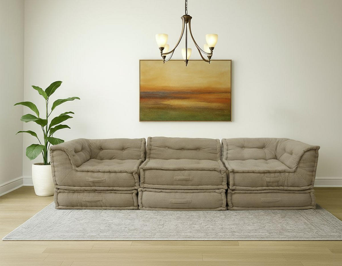 SOFAELEMENT FLEXI in Cord Beige  - Beige, Design, Textil (80/43/80cm) - P & B