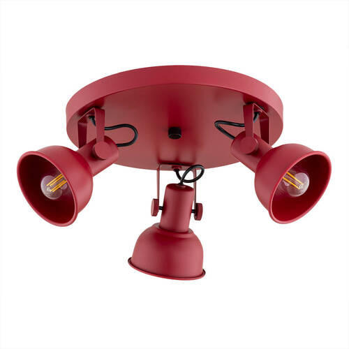 DECKENLEUCHTE Argon Lenora 19,5/40/40 cm   - Rot, KONVENTIONELL, Metall (19,5/40/40cm)