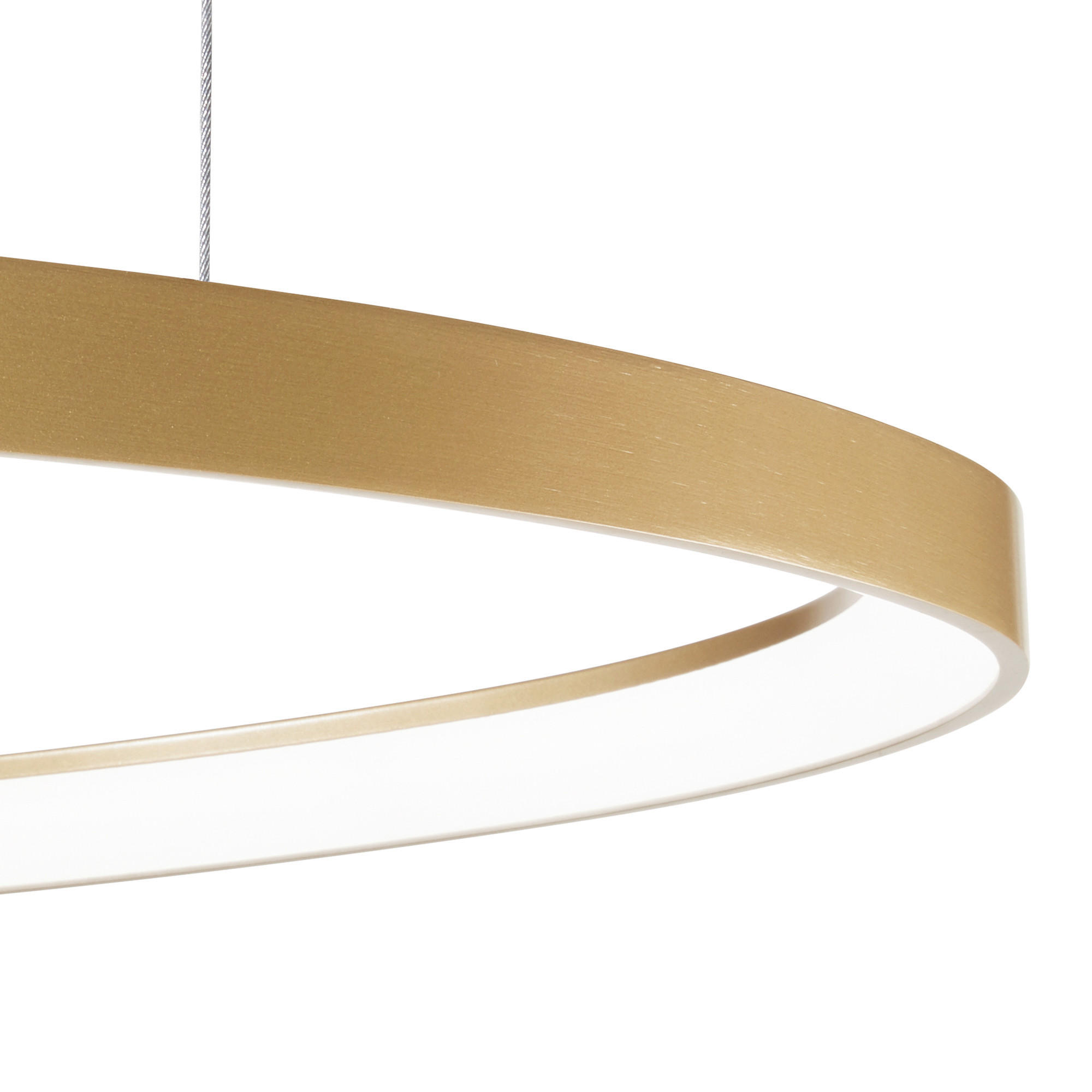 LED-HÄNGELEUCHTE Gemini 61/28,5/151,5 cm   - Messingfarben, Design, Kunststoff/Metall (61/28,5/151,5cm) - Ideal Lux