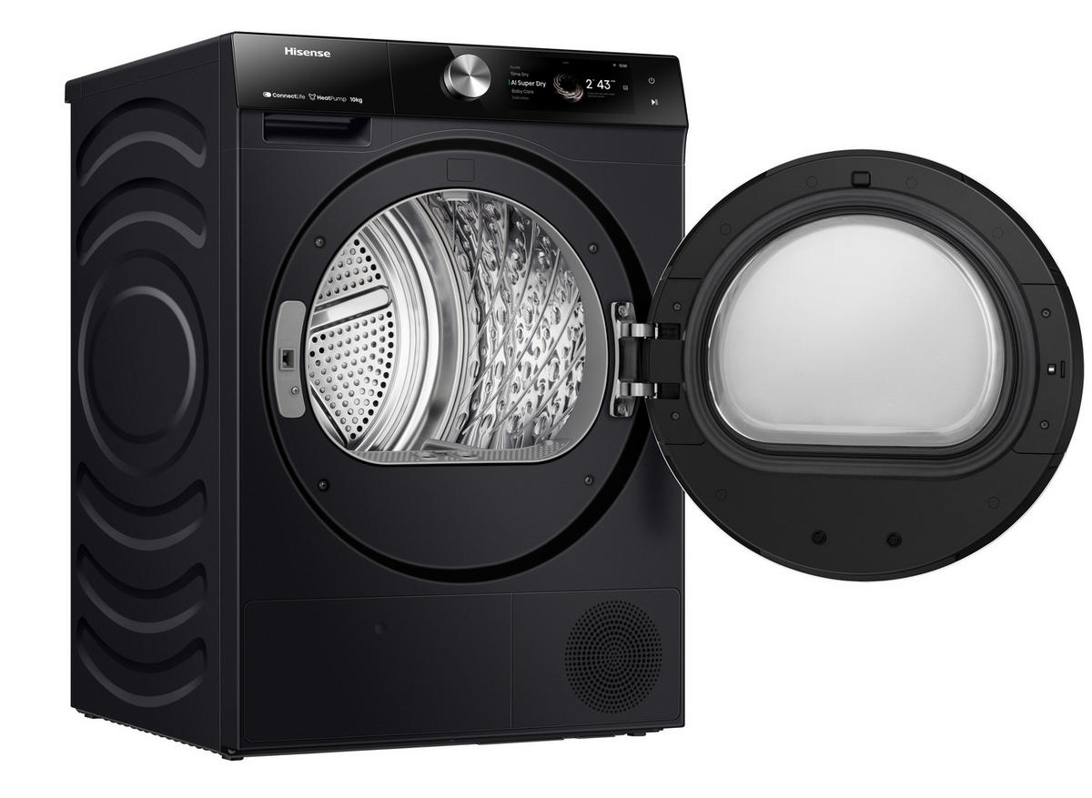 WÄRMEPUMPENTROCKNER DH7S107BB  - Schwarz, Basics, Glas/Kunststoff (59,5/84,5/64cm) - Hisense