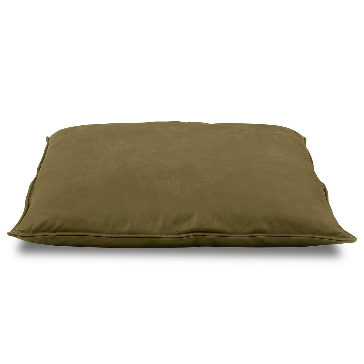 2-SITZER-SOFA  in Echtleder Olivgrün   - Beige/Schwarz, Design, Leder/Kunststoff (240/85/123cm) - Livetastic