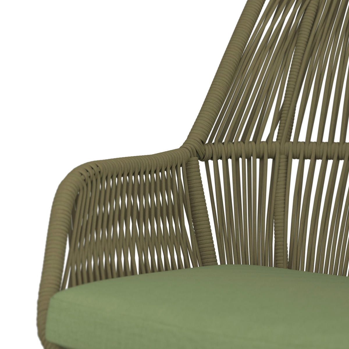 VRTNI SEDEŽ  aluminij, jeklo temno zelena  - črna/bela, Moderno, kovina/umetna masa (59/87/68cm) - Ambia Garden