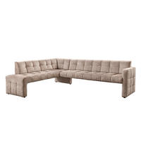 KLUPA KUTNA  bež  drvo, tekstil, drvni materijal      - bež/crna, Moderno, drvni materijal/drvo (265/197cm) - Livetastic