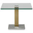 BEISTELLTISCH in Metall, Glas 60/60/46-65 cm - Edelstahlfarben/Gelb, Design, Glas/Kunststoff (60/60/46-65cm) BEISTELLTISCH in Metall, Glas 60/60/46-65 cm - Edelstahlfarben/Gelb, Design, Glas/Kunststoff (60/60/46-65cm)