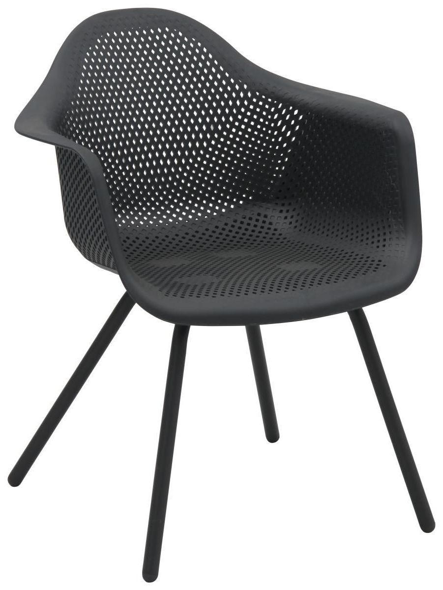 Gartensessel in Metall, Kunststoff Anthrazit