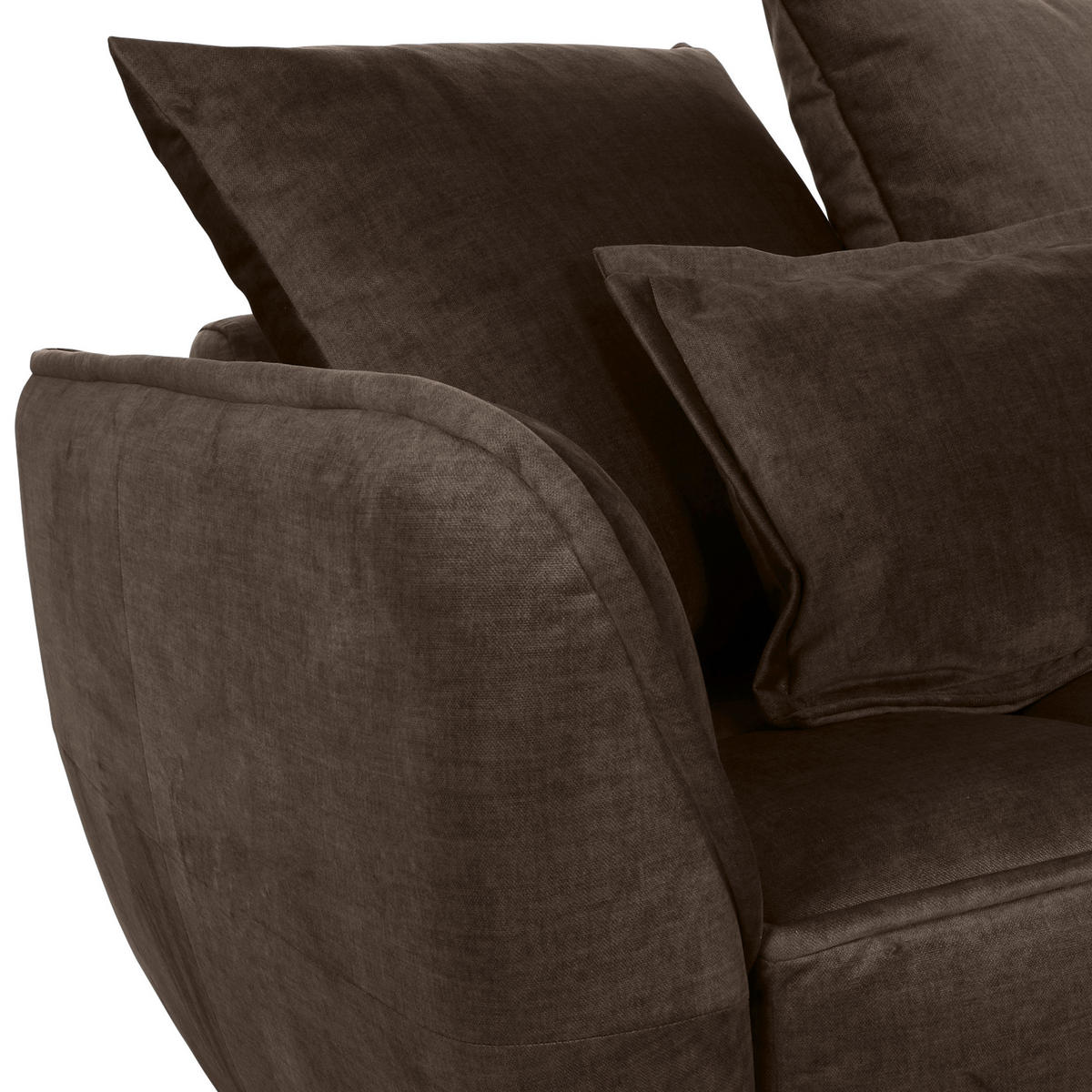 SCHLAFSOFA in Flachgewebe Dunkelbraun  - Dunkelbraun/Schwarz, Konventionell, Kunststoff/Textil (250/70/118cm) - MID.YOU