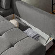 ECKSOFA in Chenille Blau, Braun  - Blau/Schwarz, MODERN, Textil/Metall (182/290cm) - Hom`in