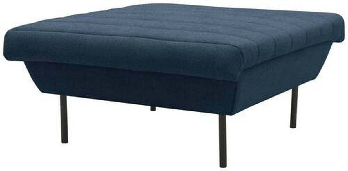 HOCKER Dunkelblau  - Schwarz/Dunkelblau, Design, Textil/Metall (90/45/105cm) - LOOKS by W.Joop