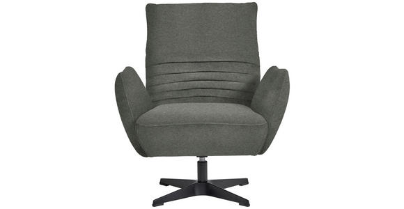 SESSEL in Teddystoff Grau  - Schwarz/Grau, Design, Textil/Metall (60/94/86cm) - Dieter Knoll