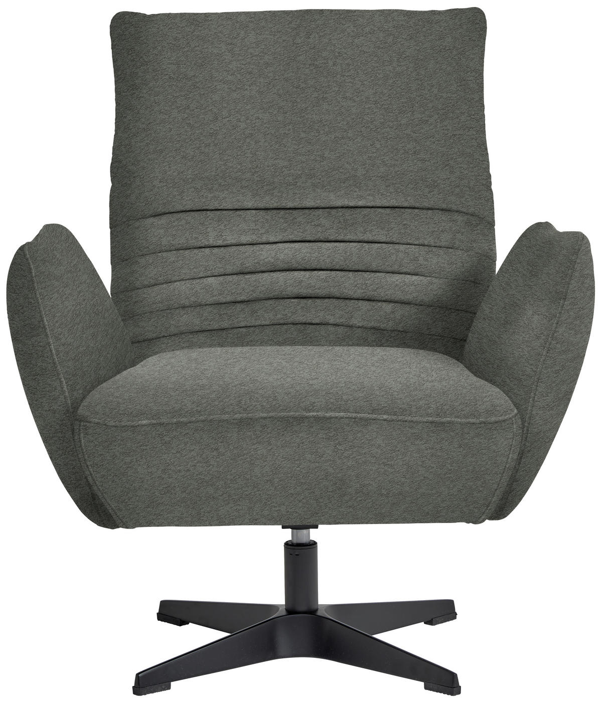 SESSEL in Teddystoff Grau  - Schwarz/Grau, Design, Textil/Metall (60/94/86cm) - Dieter Knoll