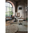 RELAXSESSELSET Cord Relaxfunktion, Hocker    - Beige/Schwarz, Design, Textil/Metall (77/100/78cm) - Carryhome