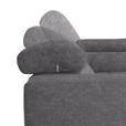 ECKSOFA in Mikrofaser Grau  - Schwarz/Grau, Design, Textil/Metall (301/207cm) - Xora