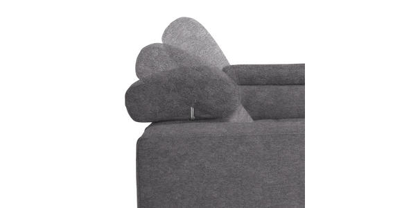 ECKSOFA in Mikrofaser Grau  - Schwarz/Grau, Design, Textil/Metall (301/207cm) - Xora