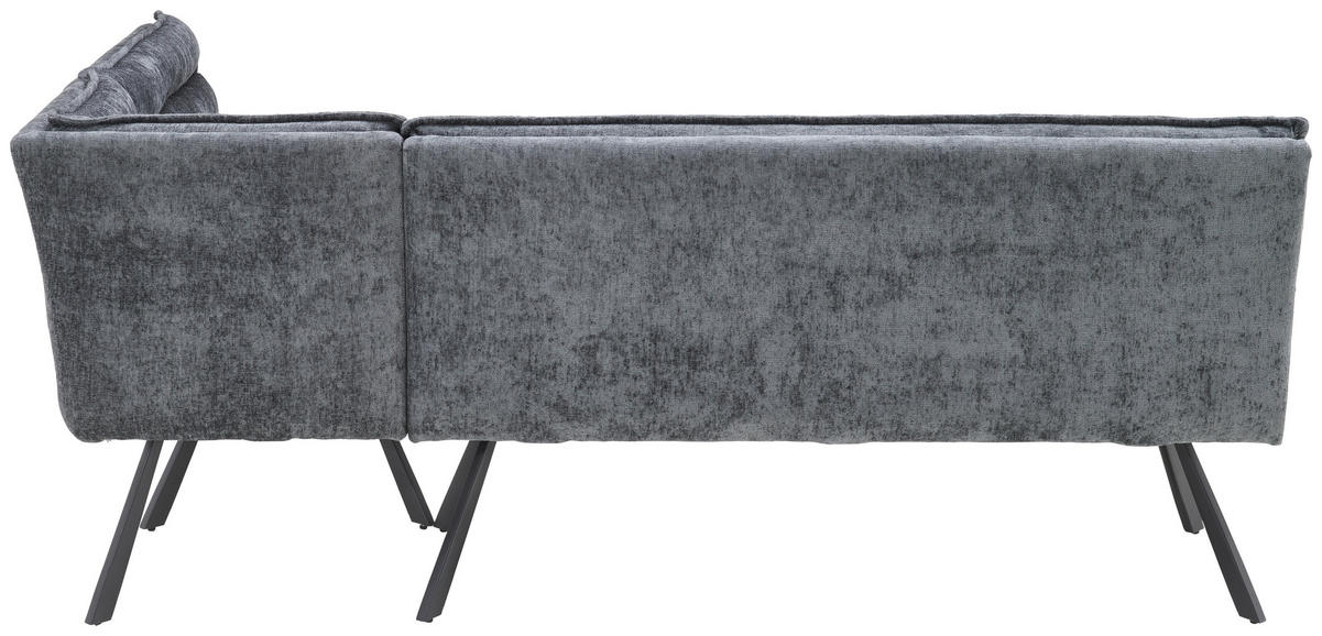 ROHOVÁ LAVICA, sivá - čierna/sivá, Lifestyle, kov/textil (176-214/68/88cm) - Livetastic