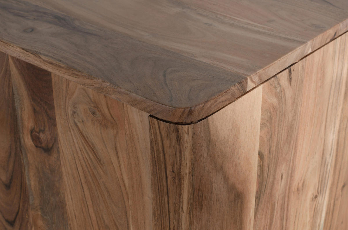 KOMMODE  in 100/120/40 cm  - Schwarz/Akaziefarben, Natur, Holz/Holzwerkstoff (100/120/40cm) - Carryhome