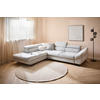 ECKSOFA Hellgrau Webstoff  - Hellgrau/Schwarz, Design, Textil/Metall (235/280cm) - Hom`in