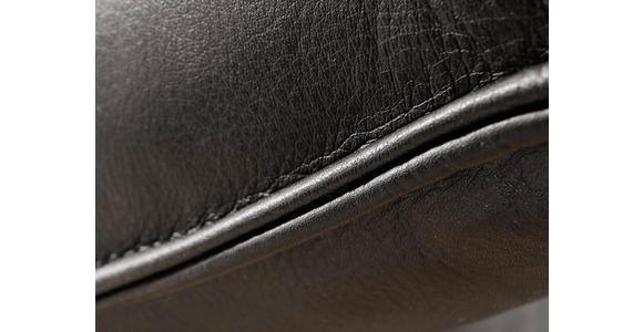 2,5-SITZER in Echtleder Schwarz - Schwarz/Nickelfarben, Design, Leder (236/73/93cm) - Dieter Knoll