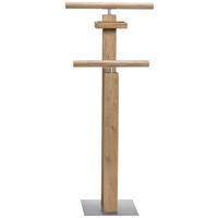 HERRENDIENER Eichefarben, Alufarben  - Eichefarben/Alufarben, KONVENTIONELL, Holz/Metall (45/107/28cm) - Hasena