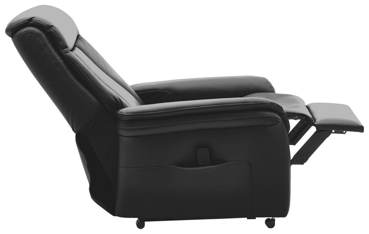 FERNSEHSESSEL in Schwarz  - Schwarz, Konventionell, Leder/Kunststoff (74/107/84cm) - Valdera