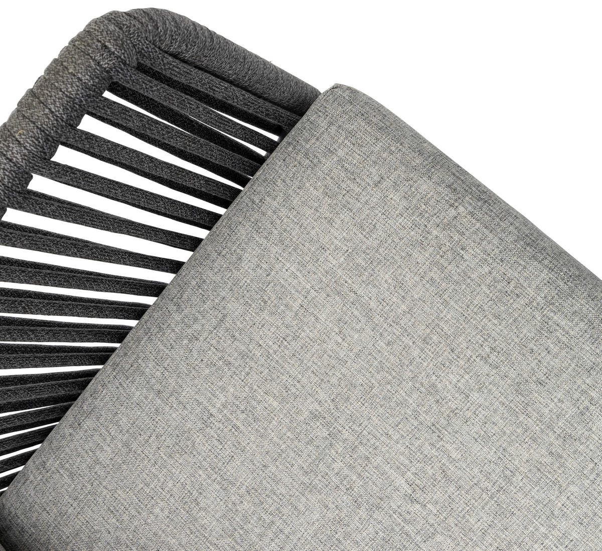 LOUNGEGARNITUR Aluminium  - Dunkelgrau/Anthrazit, MODERN, Kunststoff/Metall (185/65/75cm) - Ambia Garden