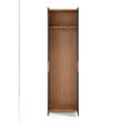 GARDEROBENSCHRANK  in 60/200/37 cm  - Eichefarben/Weiß, Design, Glas/Holz (60/200/37cm) - Linea Natura