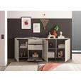 SIDEBOARD Schwarz, Kaschmir  220/89/38 cm  - Kaschmir/Schwarz, MODERN, Holzwerkstoff/Metall (220/89/38cm) - Carryhome
