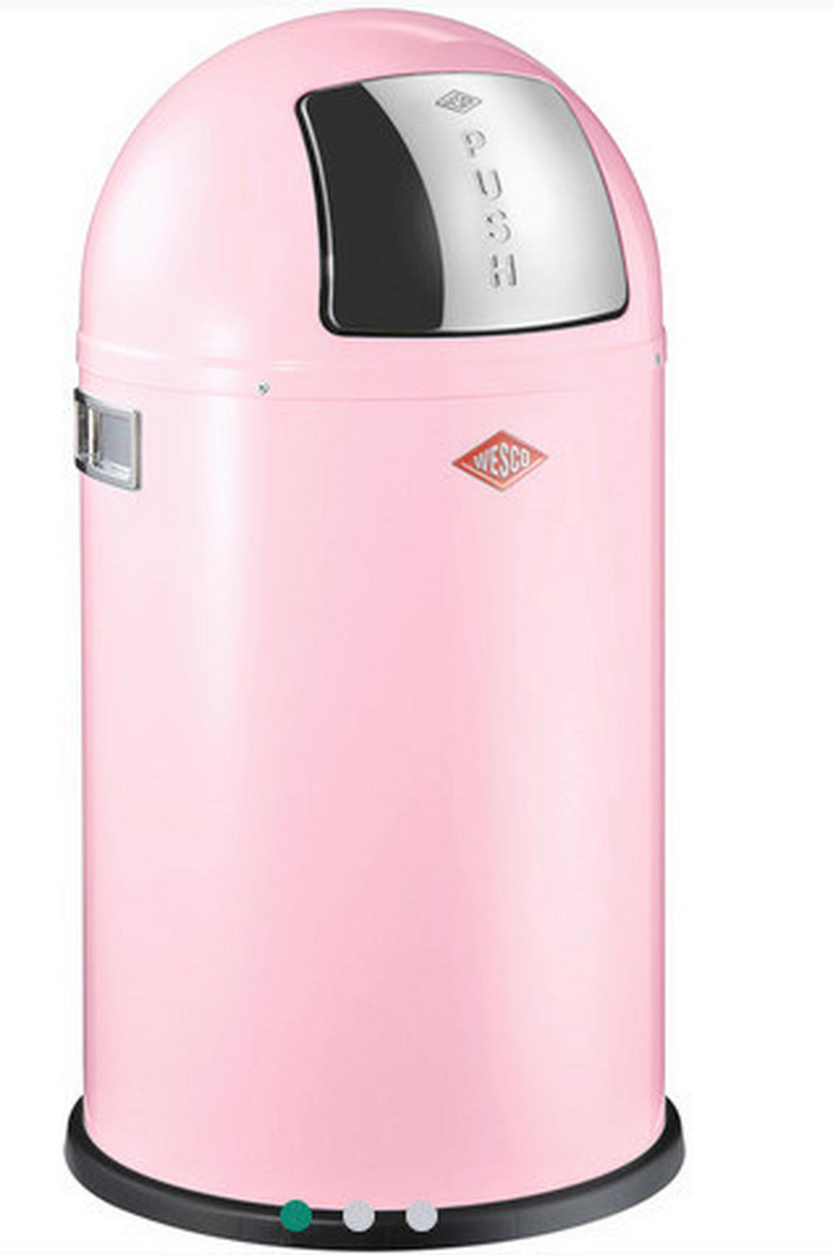 ABFALLSAMMLER PUSHBOY JUNIOR 22 L  - Edelstahlfarben/Pink, KONVENTIONELL, Kunststoff/Metall (35/63cm) - Wesco