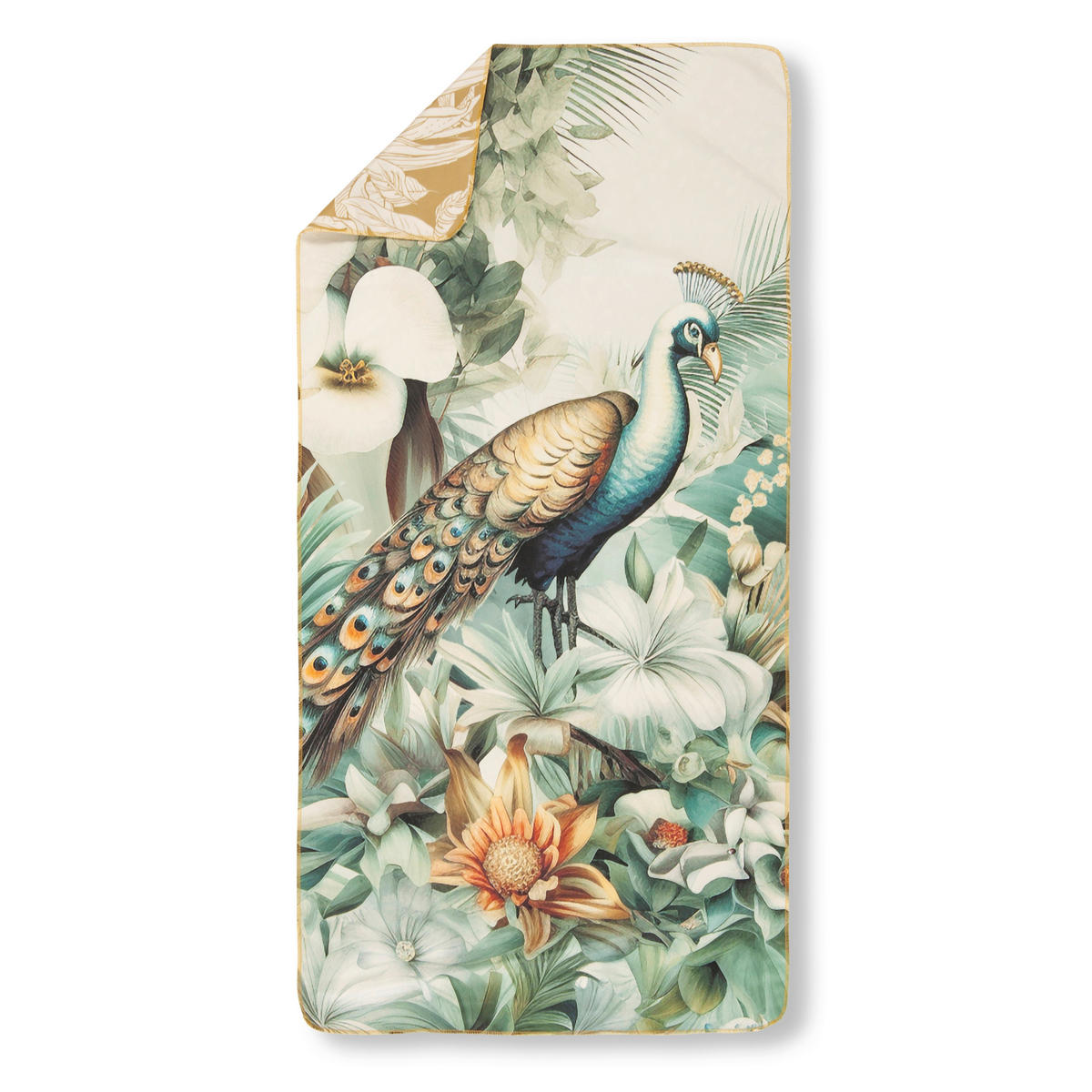 SPORTHANDTUCH 50/100 cm Descanso Grün, Multicolor, Sandfarben, Beige  - Sandfarben/Beige, Design, Textil (50/100cm)