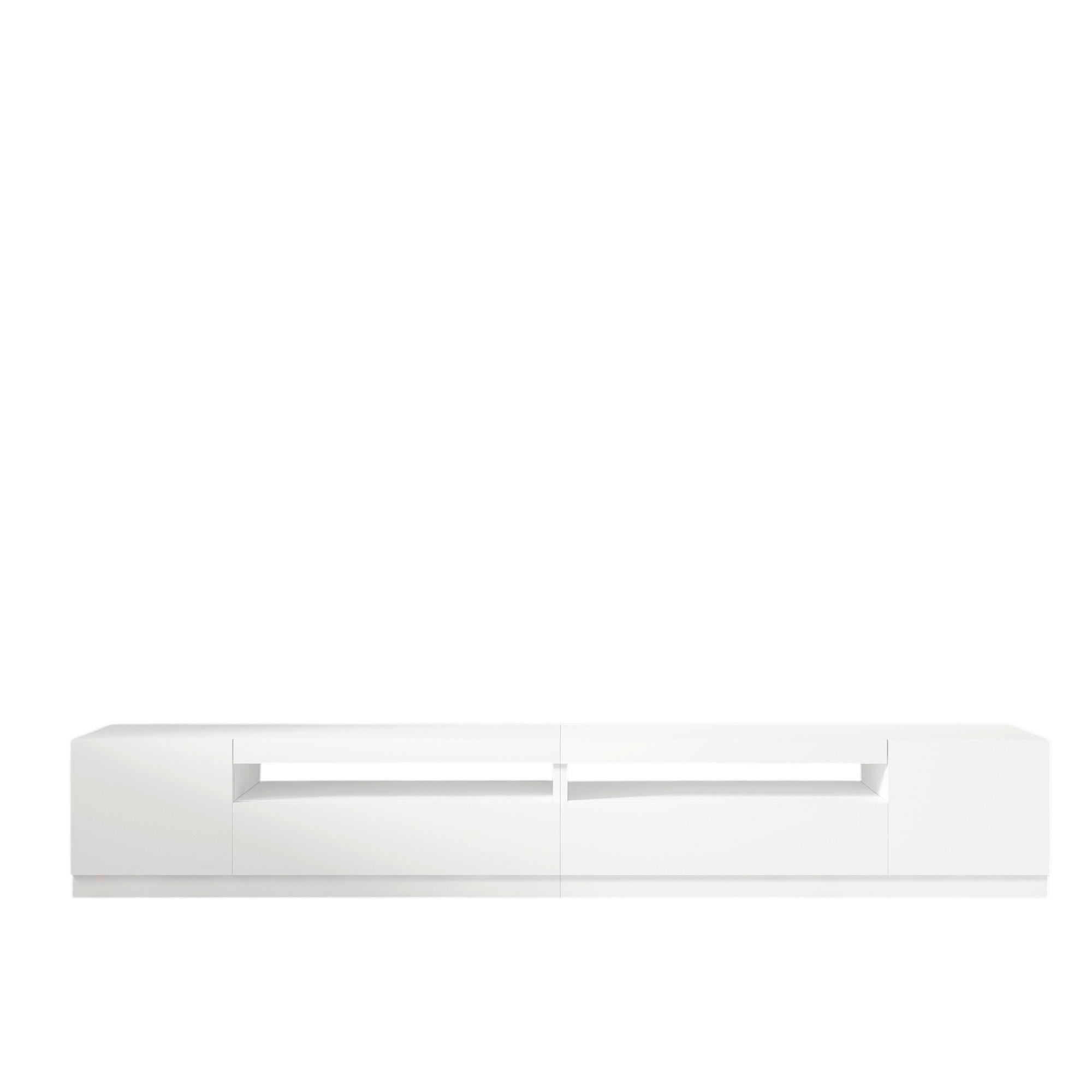 TV-BÄNK  36,8/40,2/240 cm 2 låda(or) stående, belysning  - vit, Design, trämaterial (36,8/40,2/240cm) - Livetastic