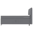 BOXSPRINGBETT 180/200 cm  in Grau  - Schwarz/Grau, KONVENTIONELL, Textil/Metall (180/200cm) - Carryhome