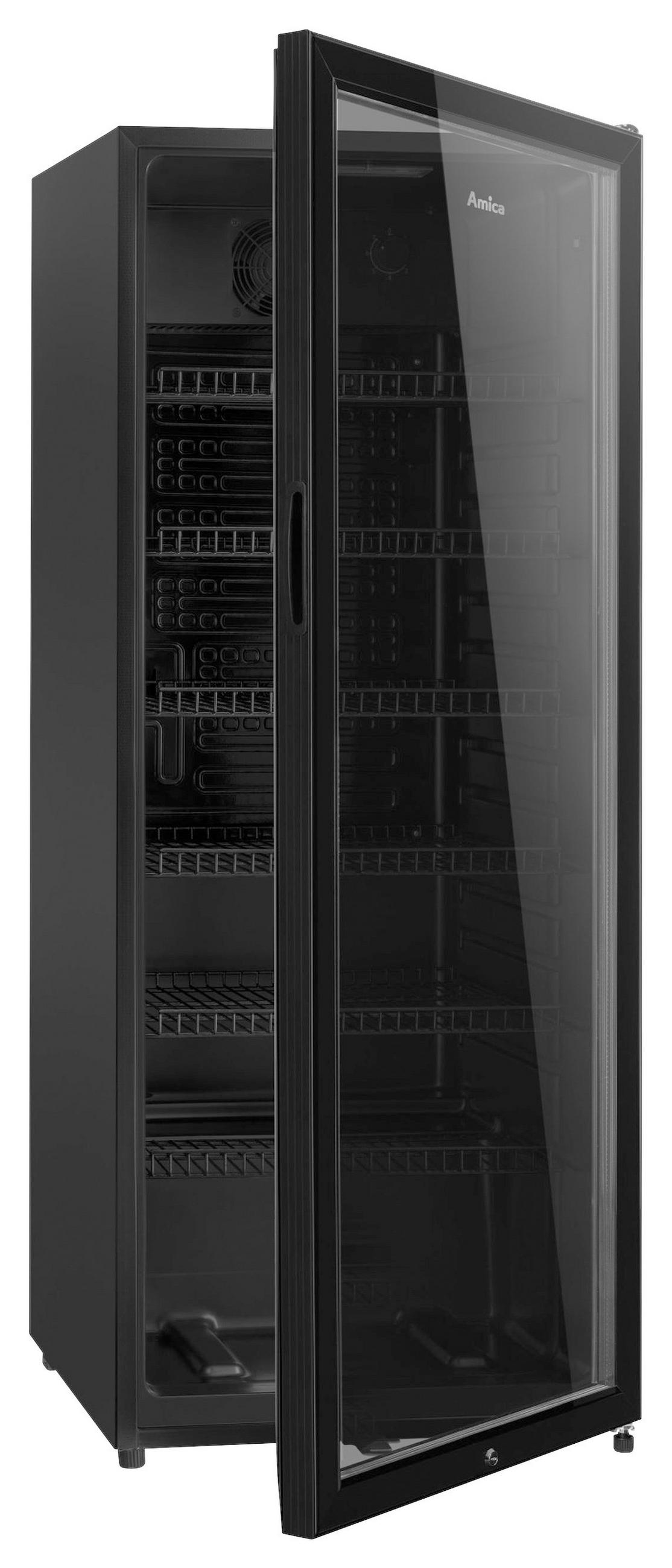 GETRÄNKEKÜHLSCHRANK 54,5/141/54 cm  - Schwarz, Basics, Glas/Metall (54,5/141/54cm) - Amica