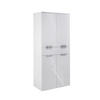 HOCHSCHRANK 65,0/159,0/35,0 cm  - Chromfarben/Weiß, MODERN, Holzwerkstoff/Metall (65,0/159,0/35,0cm) - MID.YOU
