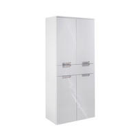 HOCHSCHRANK 65,0/159,0/35,0 cm  - Chromfarben/Weiß, MODERN, Holzwerkstoff/Metall (65,0/159,0/35,0cm) - MID.YOU