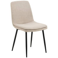 STUHL Webstoff Beige  - Beige/Schwarz, Design, Textil/Metall (46/85,5/55cm) - MID.YOU