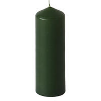 VALCOVÁ SVIEČKA - tmavozelená, Basics (9/28cm)