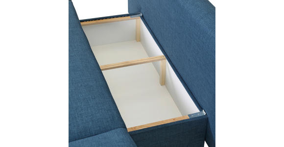 SCHLAFSOFA Flachgewebe Blau - Chromfarben/Blau, Design, Kunststoff/Textil (194/73/91cm) - Xora