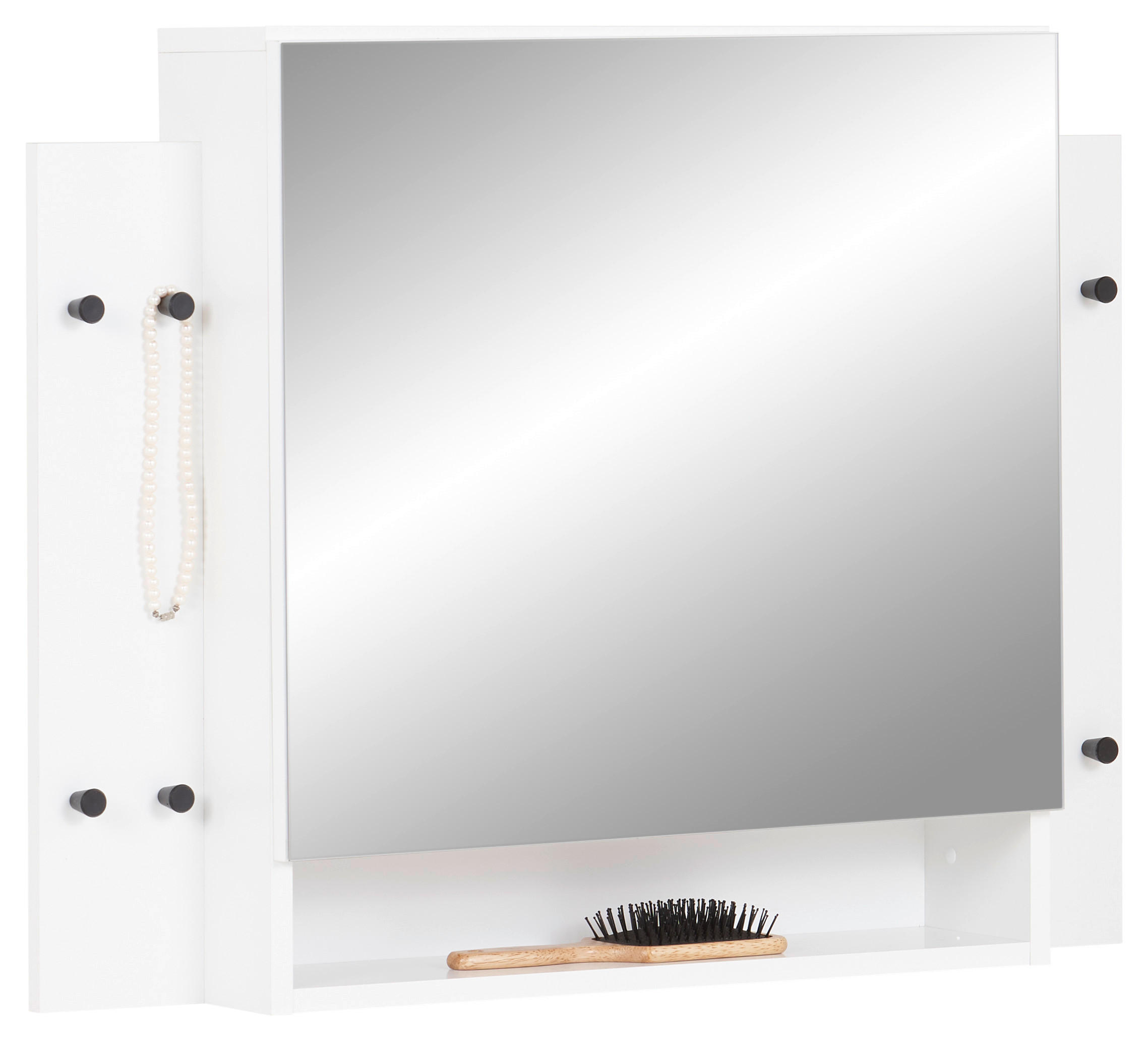 Schminktischaufsatz Sandy Weiß mit Fächern