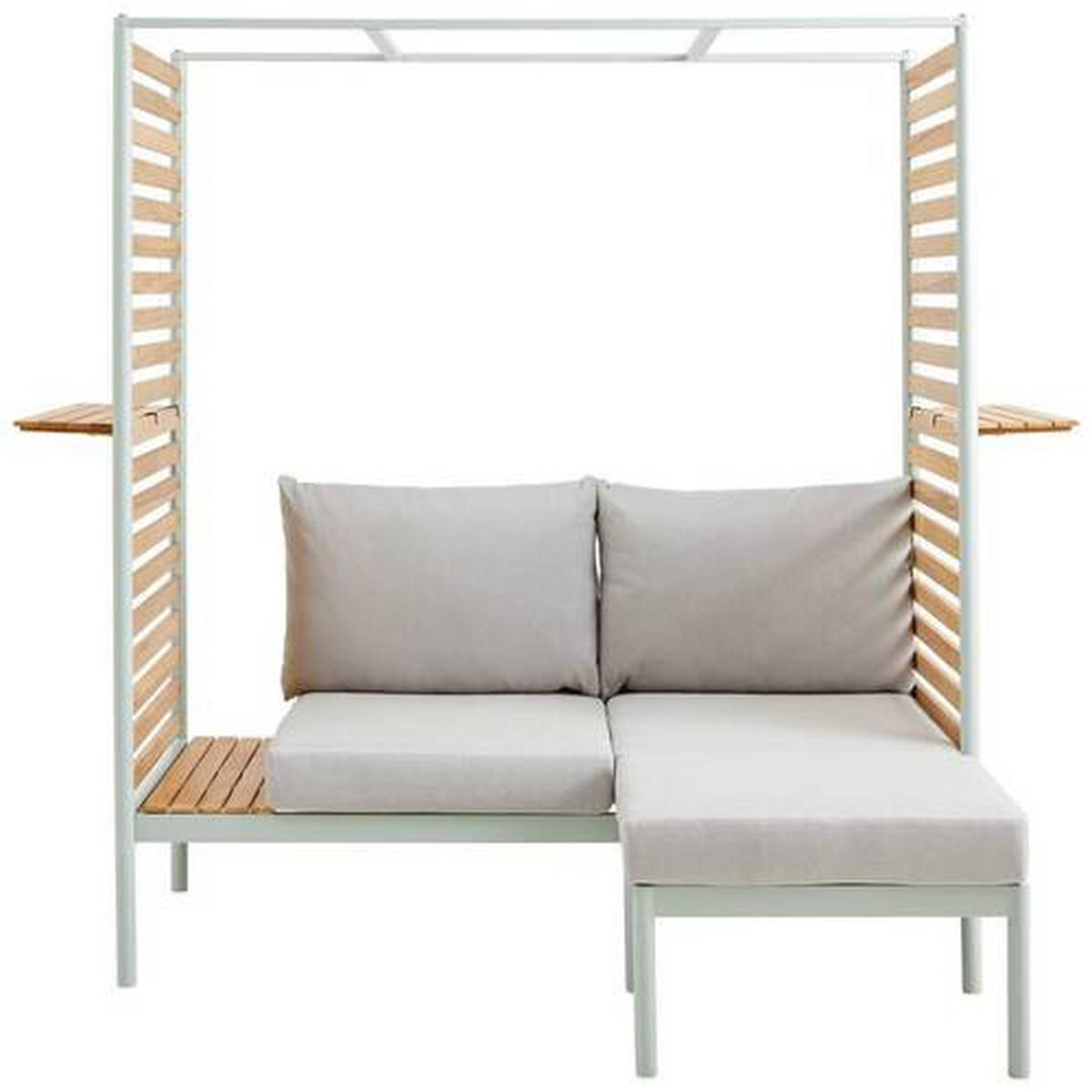 GARTENSET  - Hellgrau/Mintgrün, Design, Holz/Textil (169/170,5/77cm) - Ambia Garden