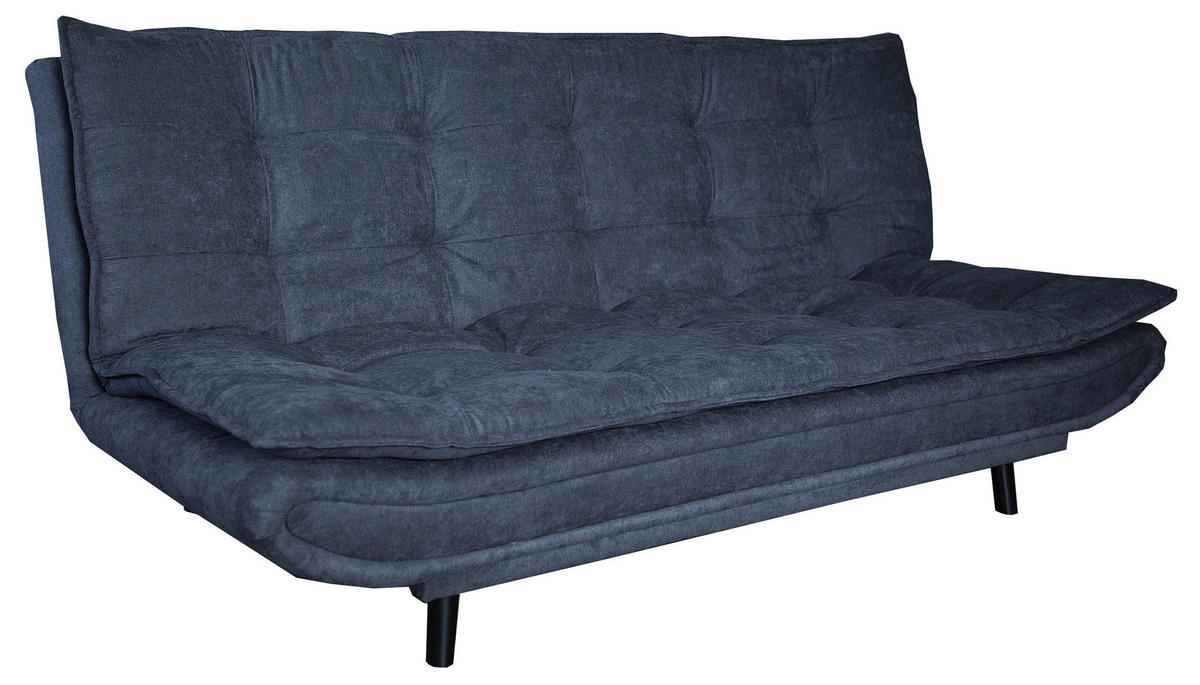 SCHLAFSOFA Mikrofaser, gesteppt Anthrazit  - Anthrazit/Schwarz, MODERN, Holz/Textil (194/100/90cm) - P & B