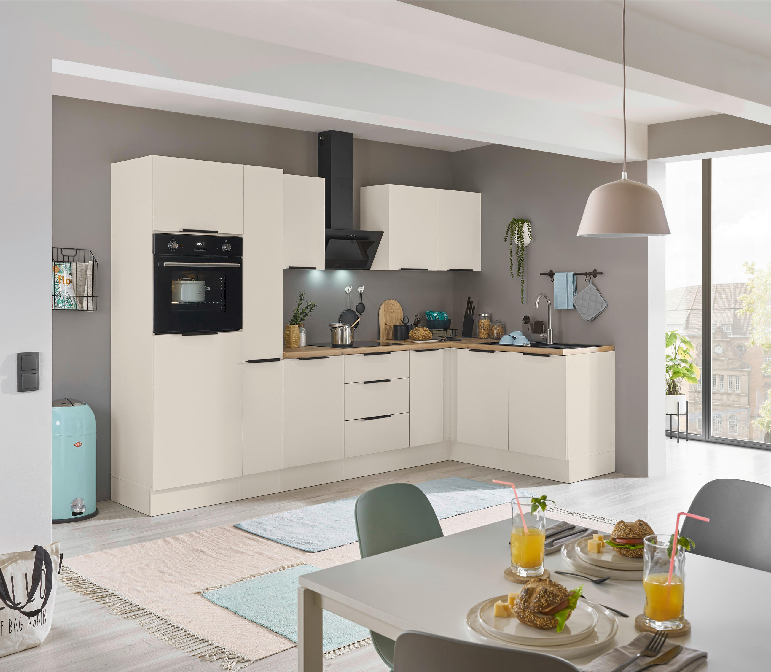 Carryhome Eckküche Multan Kaschmir 300x165 cm
