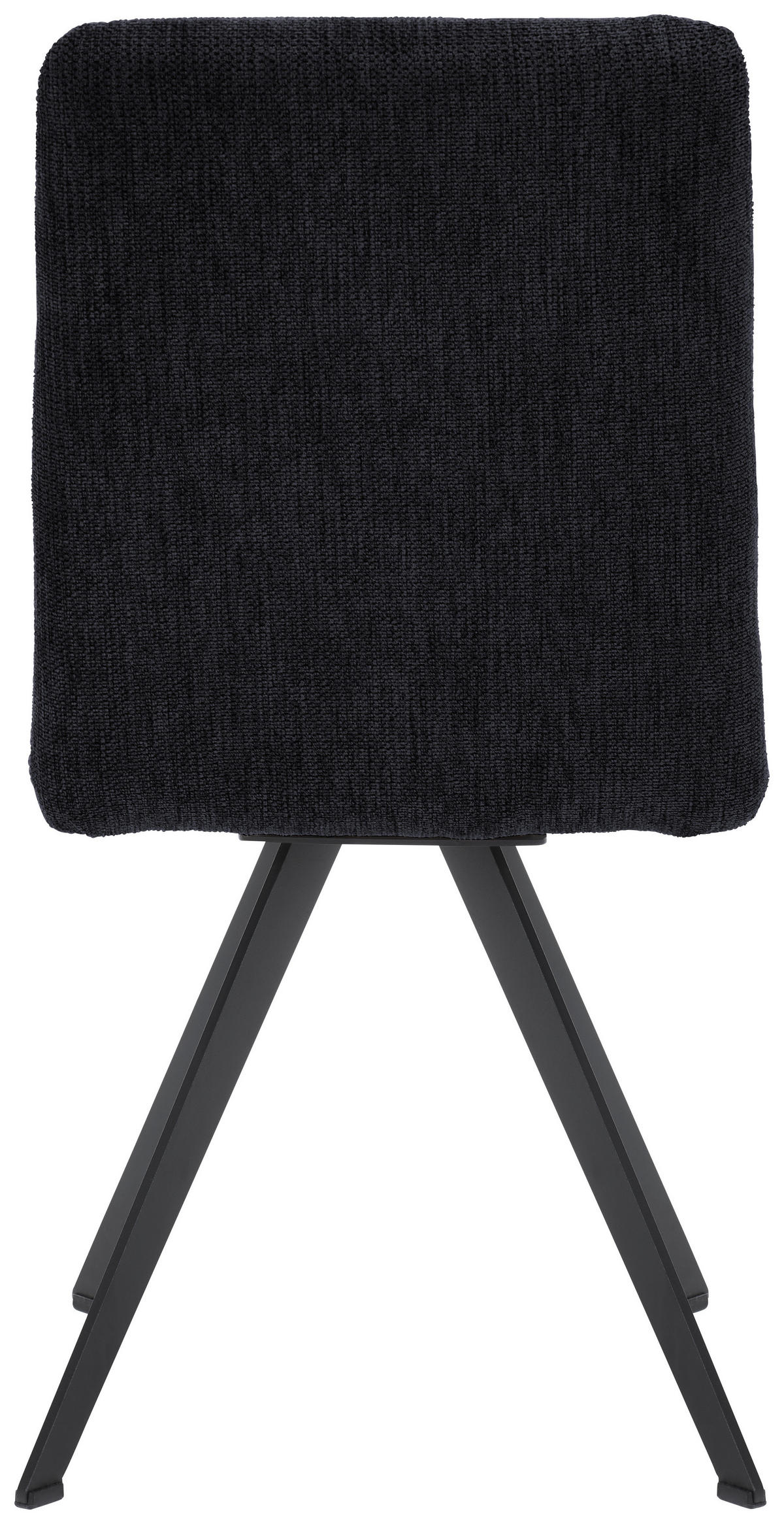 STUHL Webstoff Schwarz  - Schwarz, Design, Textil/Metall (46/91/61cm) - Novel