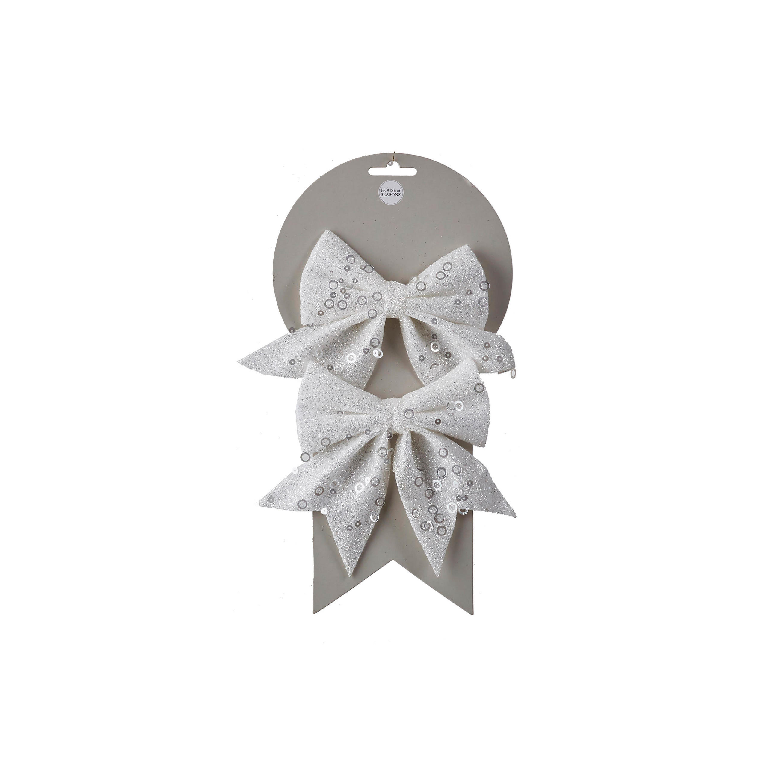 VISEĆA DEKORACIJA - bela, Osnovno, plastika (13/12cm) - X-Mas