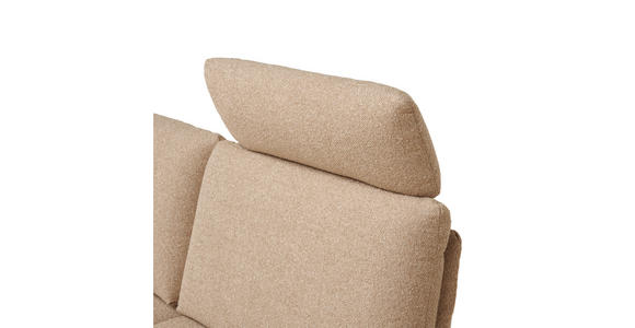 ECKSOFA  in Flachgewebe Beige  234/155 cm  - Beige/Schwarz, Design, Textil/Metall (234/155cm) - Dieter Knoll