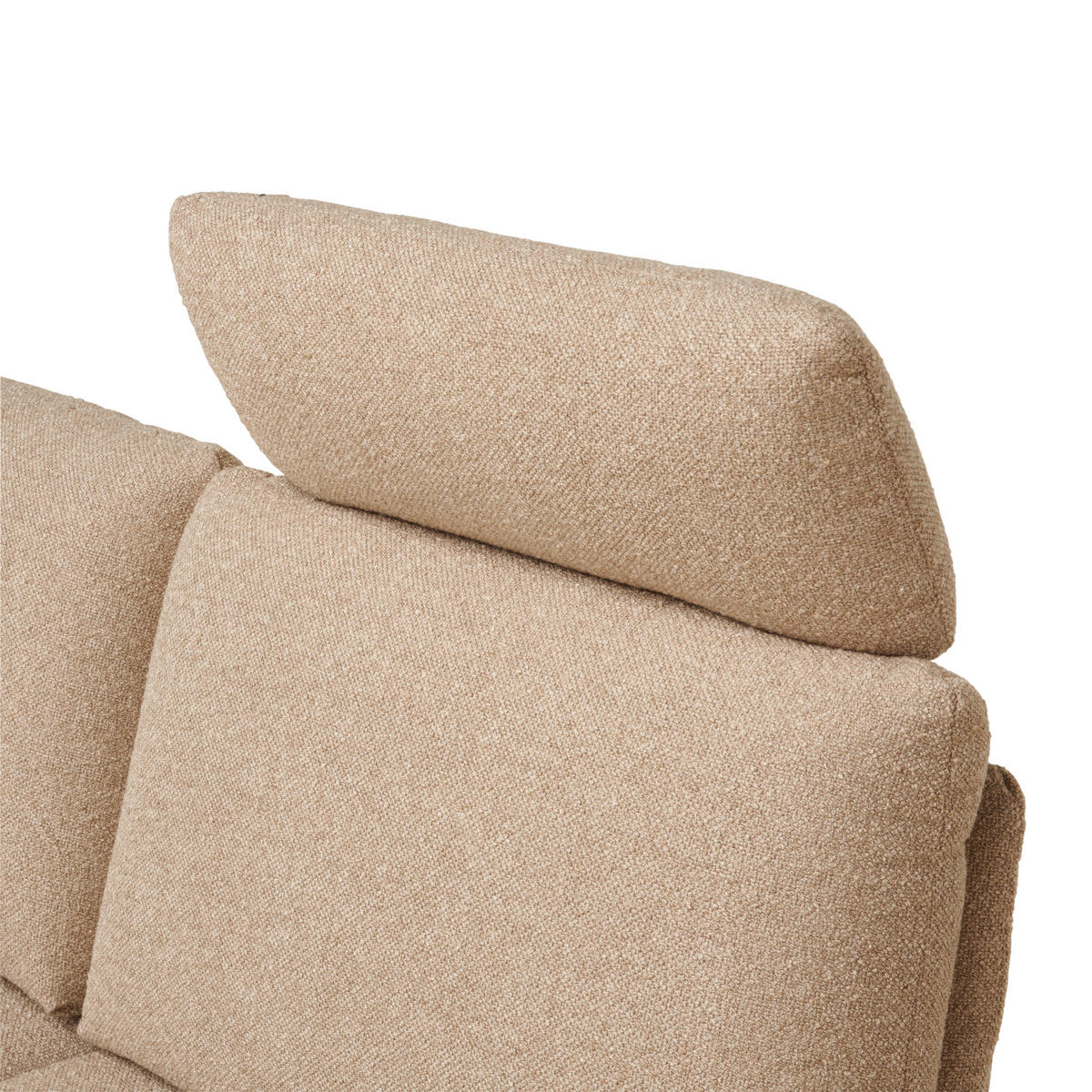 ECKSOFA in Flachgewebe Beige  - Beige/Schwarz, Design, Textil/Metall (234/155cm) - Dieter Knoll