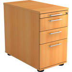 ANSTELLCONTAINER 42,8/72-76/80 cm  - Buchefarben/Alufarben, KONVENTIONELL, Holzwerkstoff/Kunststoff (42,8/72-76/80cm) - Venda