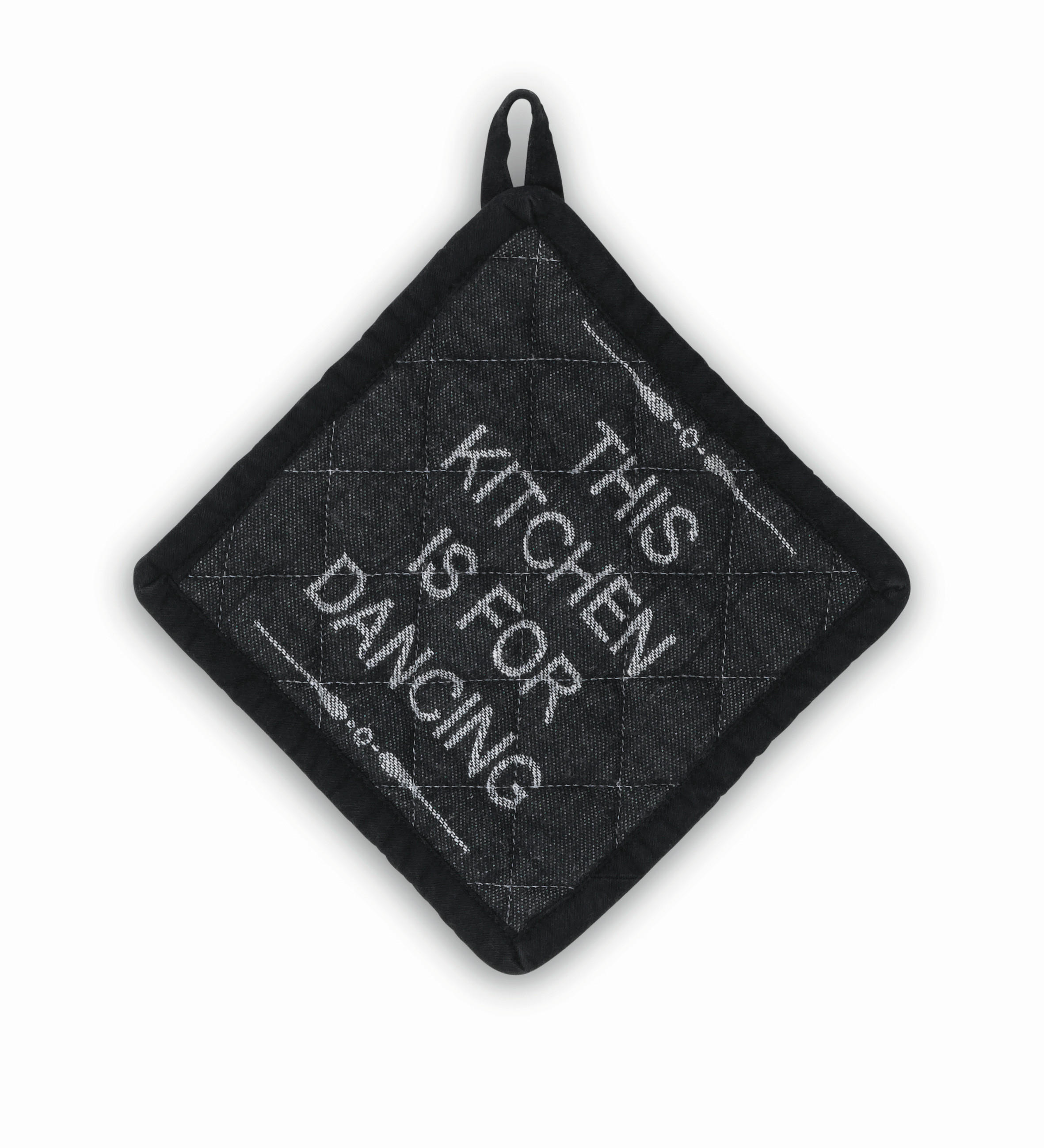 KUHINJSKA PRIJEMALKA - črna/bela, Basics, tekstil (20/20cm) - Kela