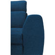 ECKSOFA Blau Chenille  - Blau/Schwarz, KONVENTIONELL, Textil/Metall (185/266cm) - Carryhome
