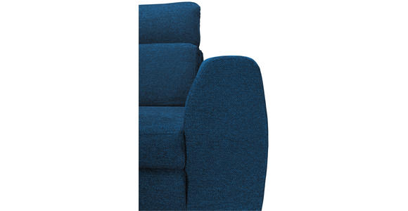 ECKSOFA Blau Chenille  - Blau/Schwarz, KONVENTIONELL, Textil/Metall (185/266cm) - Carryhome